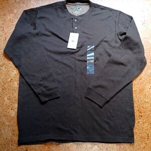 Mountain Lake Men's Cotton Henley in Dark Olive Size XXL NWT